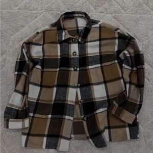 Plaid Button-Up Shirt